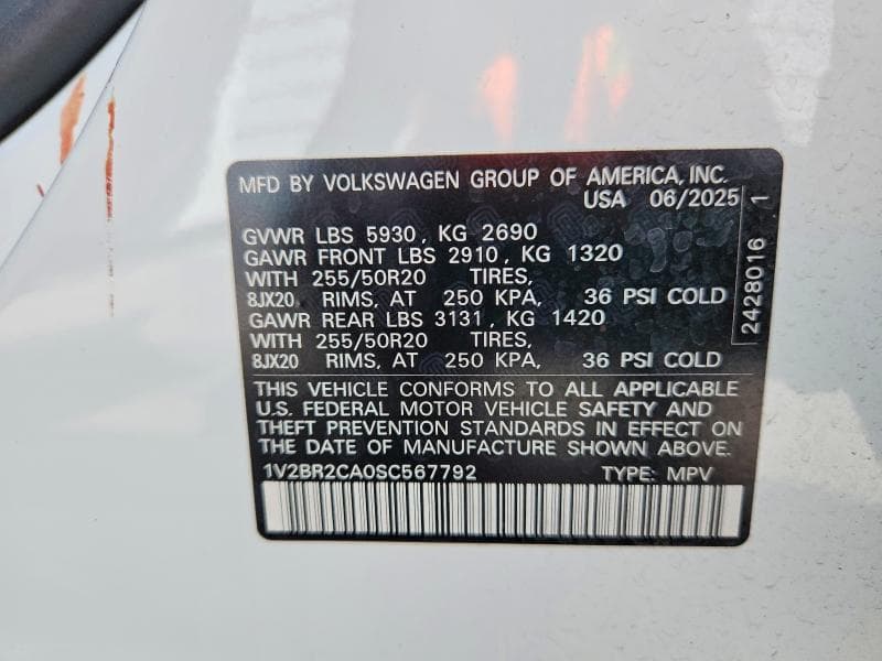 2025 VOLKSWAGEN ATLAS SEL 14