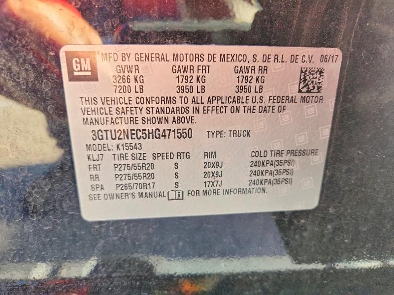 2017 GMC SIERRA K1500 SLT 12