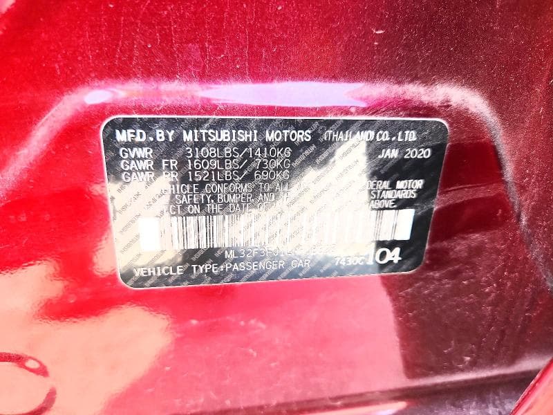 2020 MITSUBISHI MIRAGE G4 ES 12