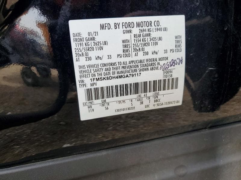 2021 FORD EXPLORER XLT 13