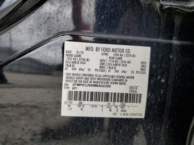 2021 FORD EDGE SEL 13