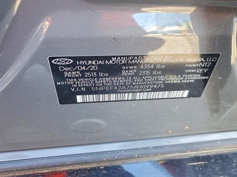 2021 HYUNDAI SONATA SEL 12