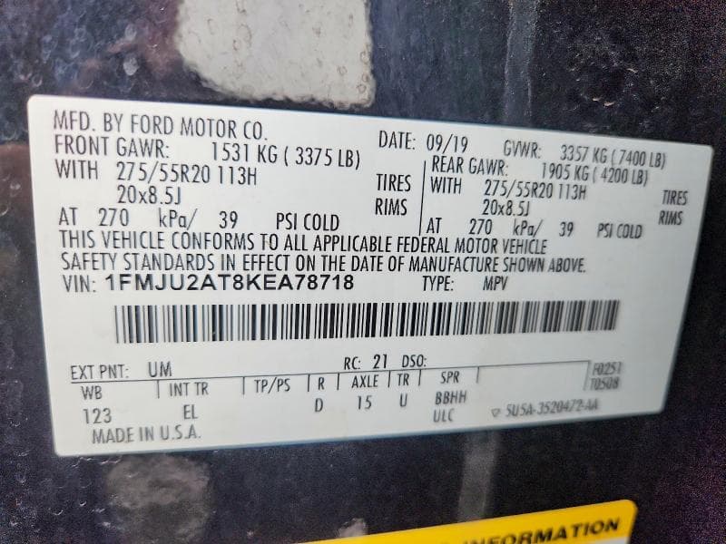 2019 FORD EXPEDITION LIMITED 13