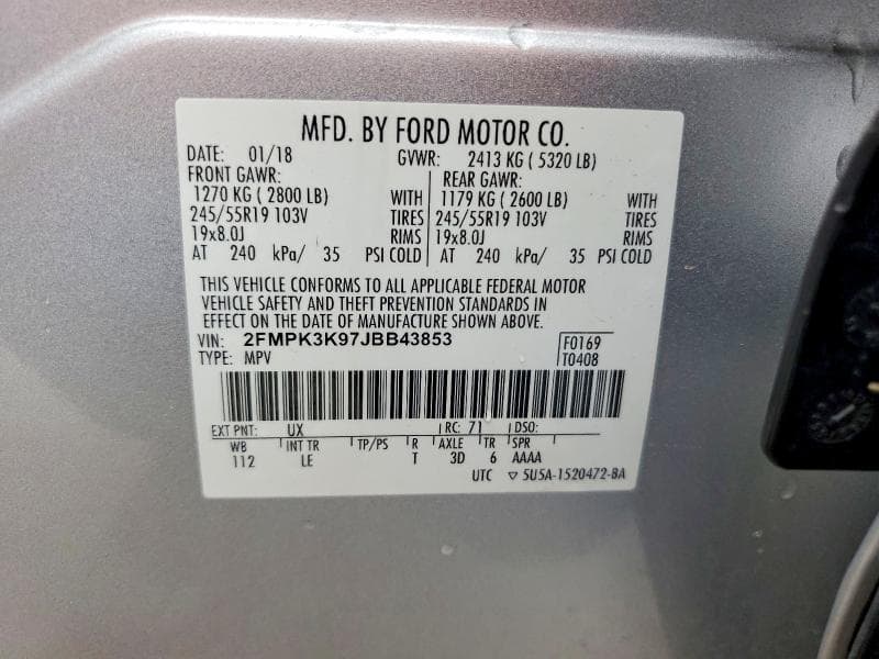 2018 FORD EDGE TITANIUM 13