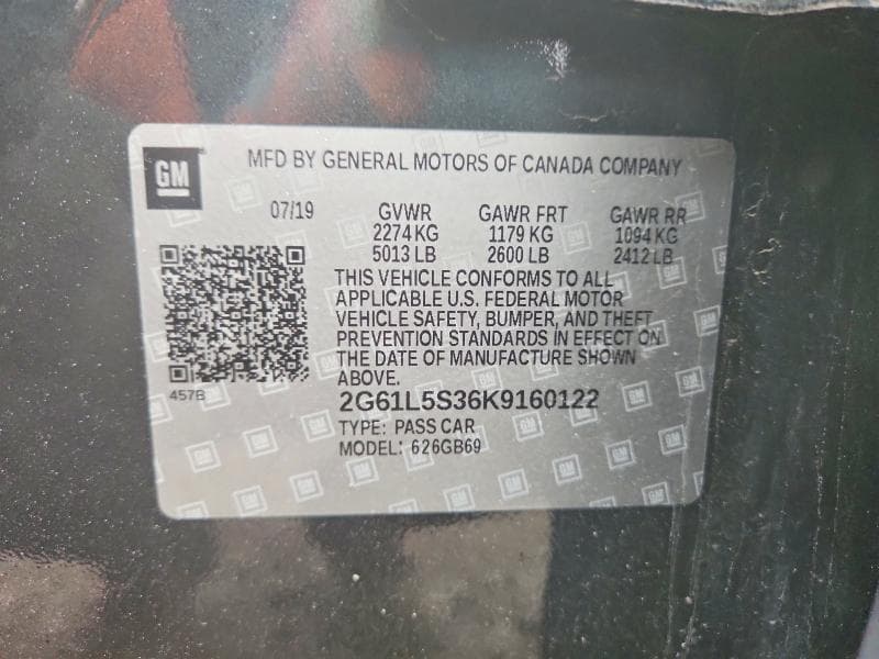 2019 CADILLAC XTS 12