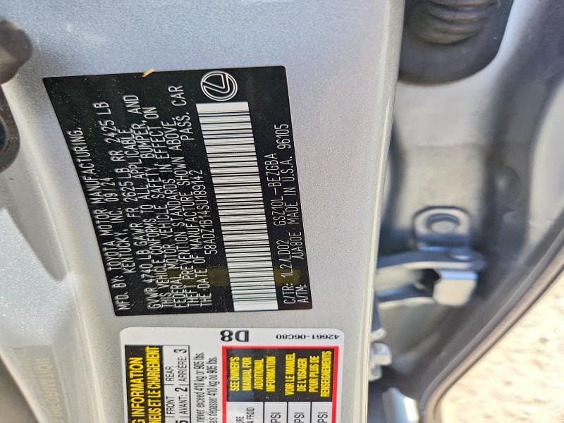2025 LEXUS ES 350 BASE 12