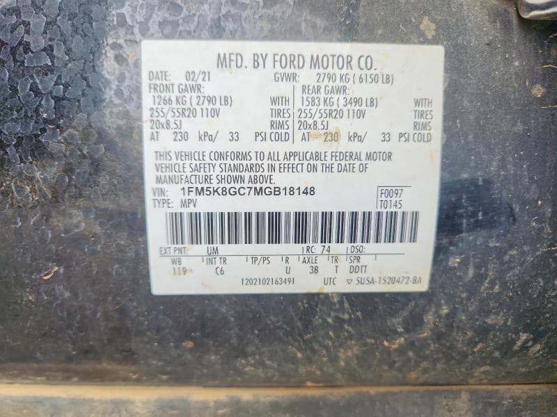 2021 FORD EXPLORER ST 12