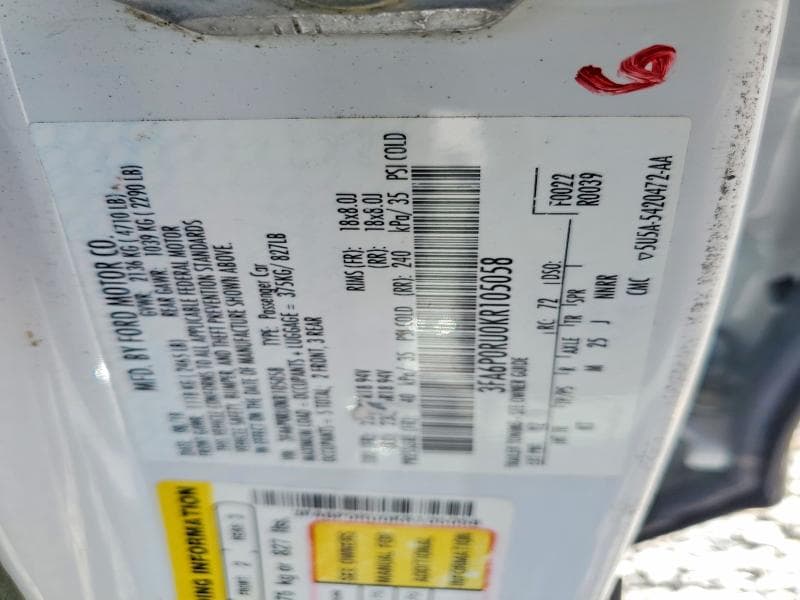 2019 FORD FUSION TITANIUM 12