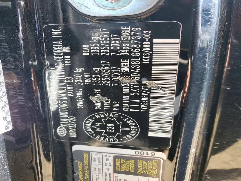 2020 KIA SORENTO L 14