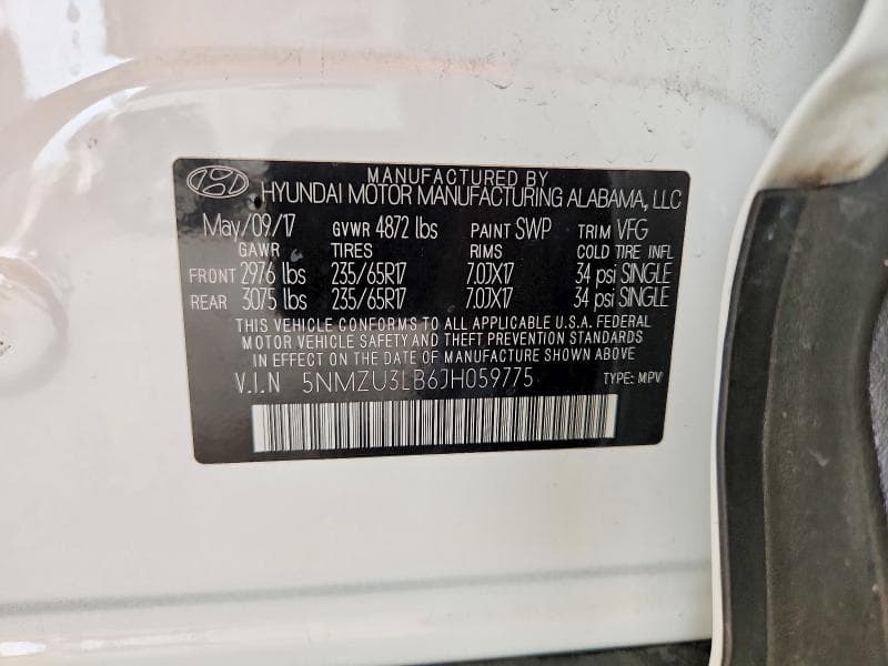 2018 HYUNDAI SANTA FE SPORT 2.4L 13