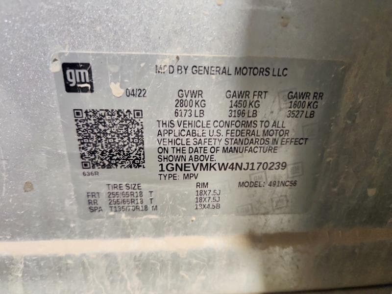 2022 CHEVROLET TRAVERSE LT 13