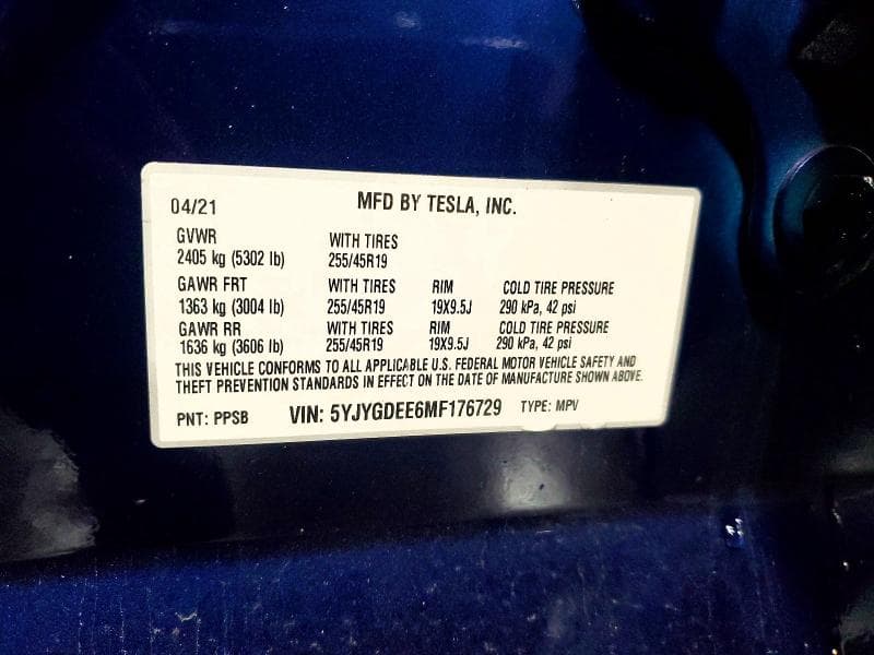 2021 TESLA MODEL Y 13