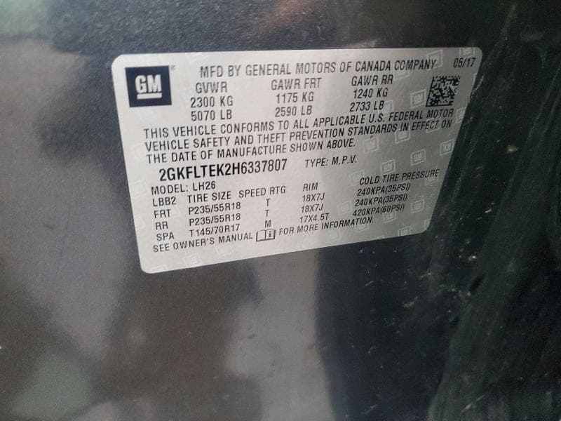 2017 GMC TERRAIN SLE 13