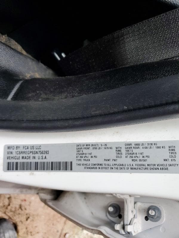 2025 RAM 1500 TRADESMAN 12