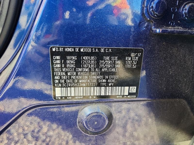 2017 HONDA HR-V LX 12