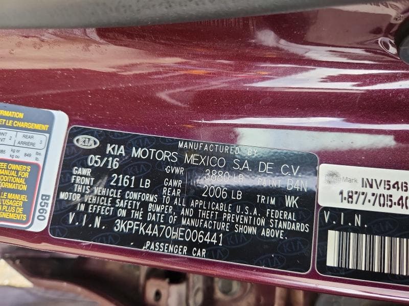 2017 KIA FORTE LX 12