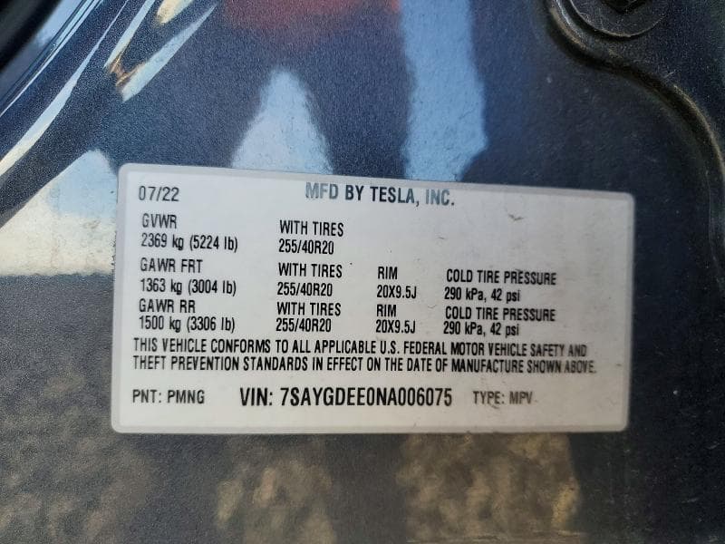 2022 TESLA MODEL Y 13