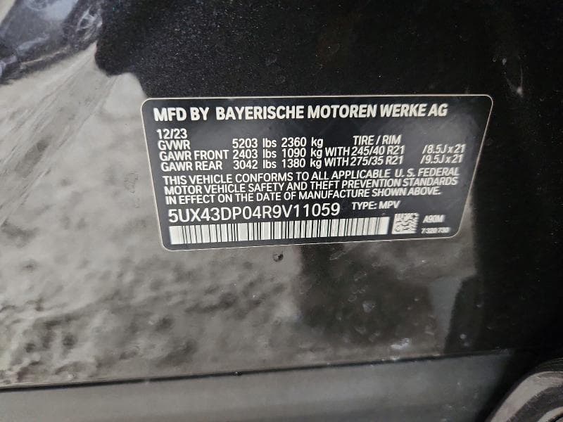 2024 BMW X3 SDRIVE30I 12