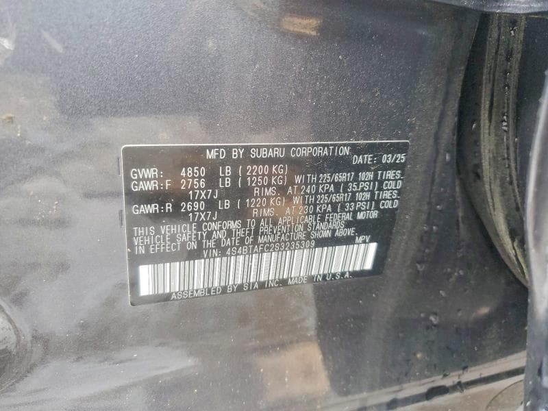 2025 SUBARU OUTBACK PREMIUM 13