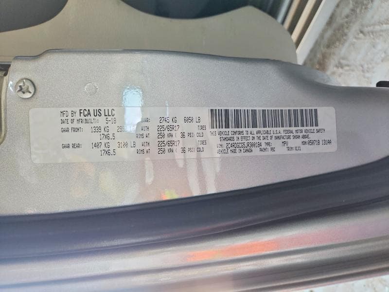2018 DODGE GRAND CARAVAN SXT 14