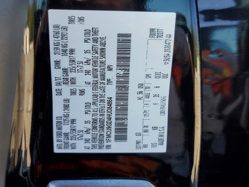 2017 FORD ESCAPE SE 14