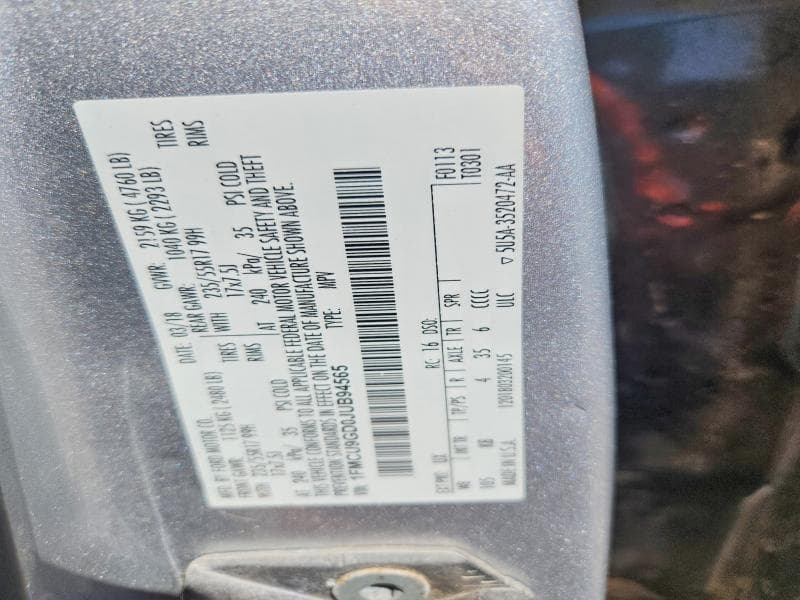 2018 FORD ESCAPE SE 12