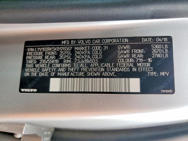 2019 VOLVO XC60 T5 13
