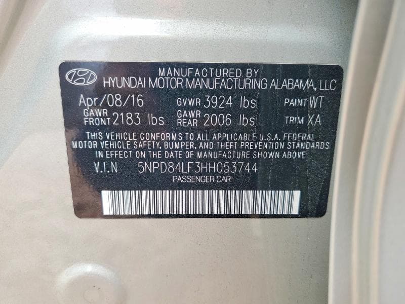 2017 HYUNDAI ELANTRA SE 12