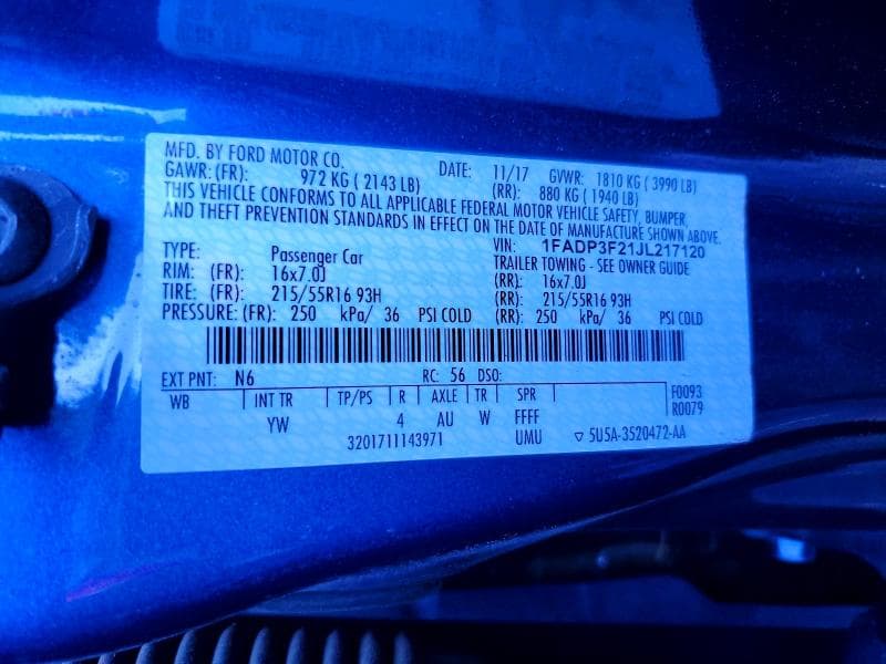 2018 FORD FOCUS SE 12