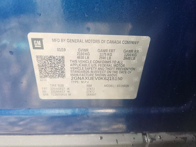 2019 CHEVROLET EQUINOX LT 13