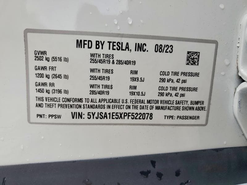 2023 TESLA MODEL S 13
