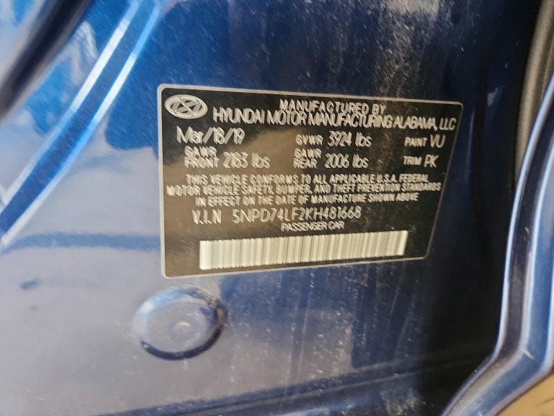 2019 HYUNDAI ELANTRA SE 12
