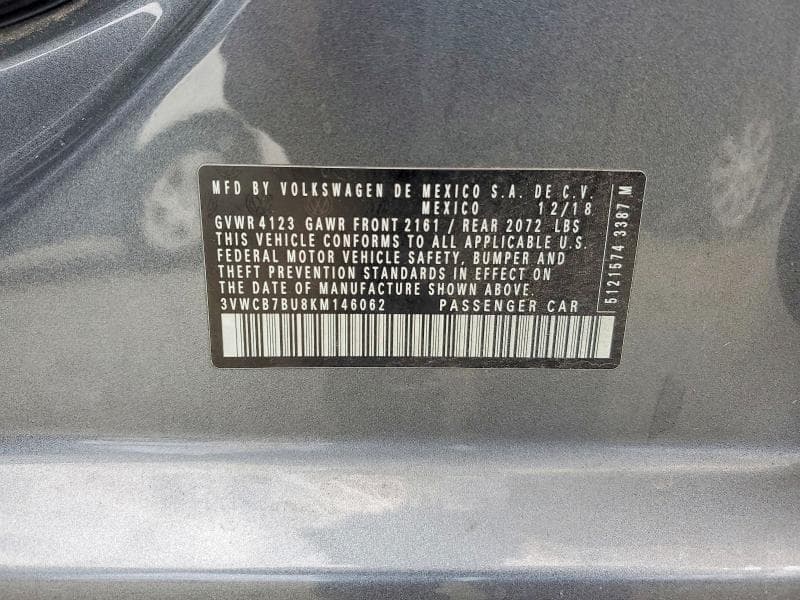 2019 VOLKSWAGEN JETTA S 12