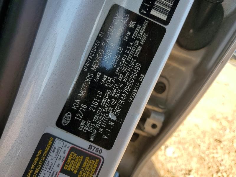 2017 KIA FORTE LX 12