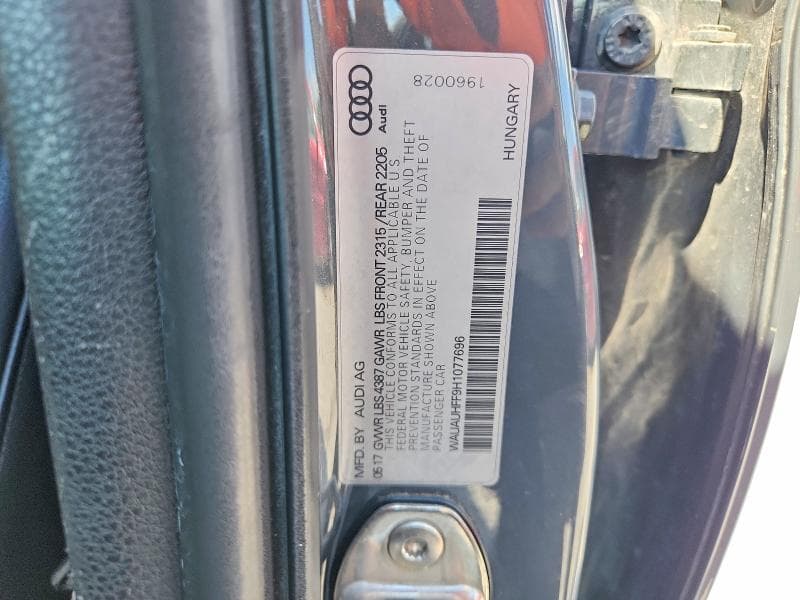 2017 AUDI A3 PREMIUM 12