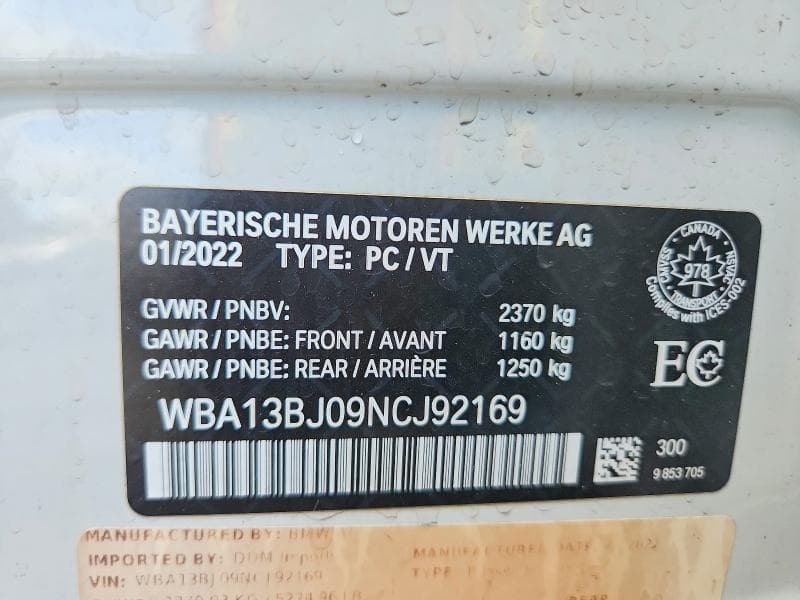2022 BMW 530 XI 13