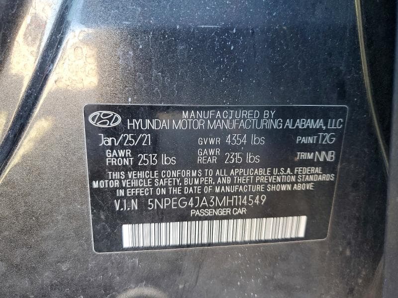2021 HYUNDAI SONATA SE 12