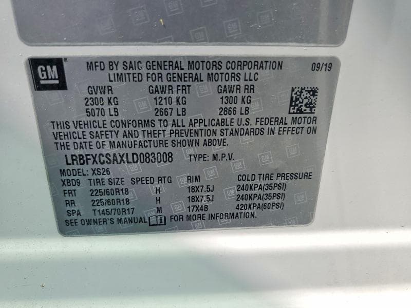 2020 BUICK ENVISION ESSENCE 14