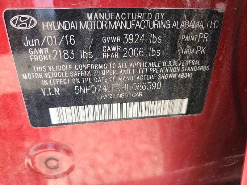 2017 HYUNDAI ELANTRA SE 12