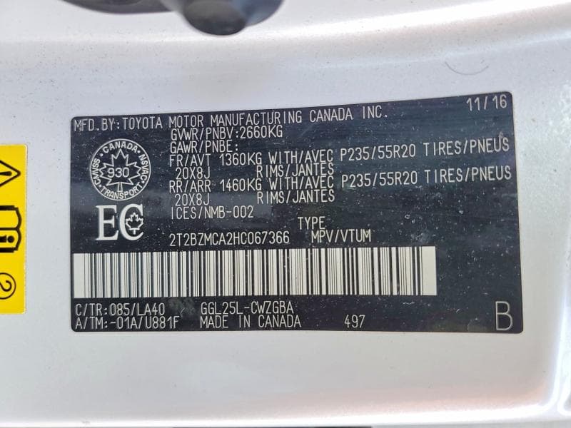 2017 LEXUS RX 350 BASE 13
