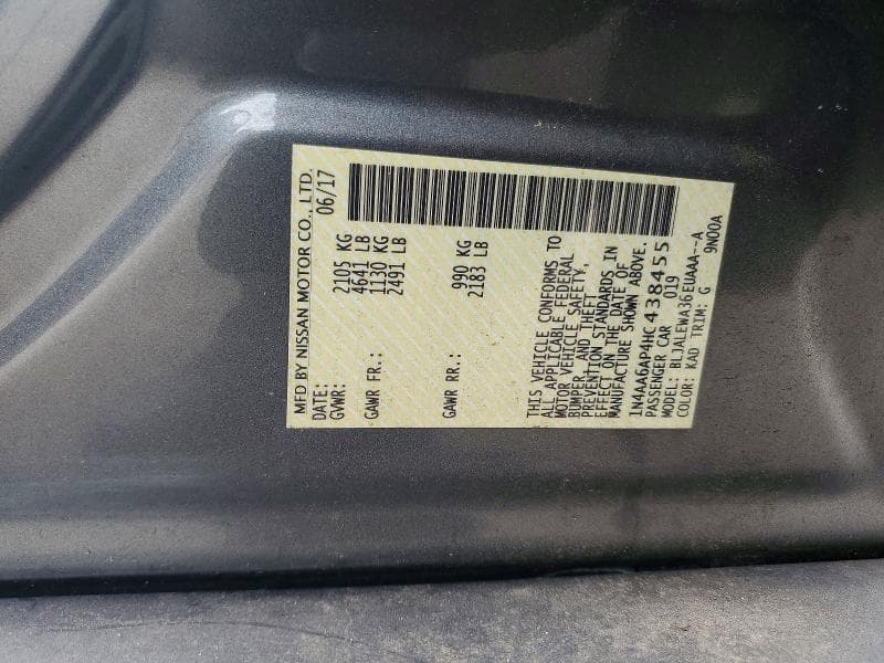 2017 NISSAN MAXIMA 3.5 SL 12