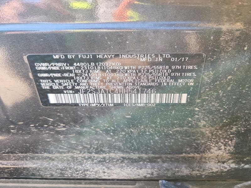 2017 SUBARU FORESTER 2.5I TOURING 13