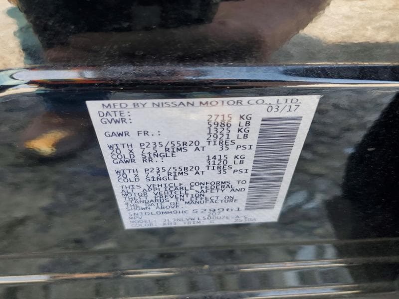 2017 INFINITI QX60 BASE 13