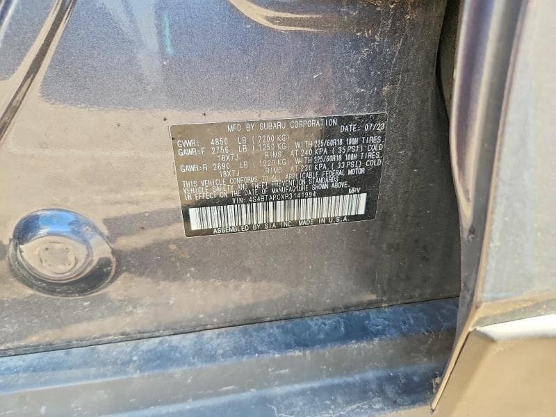 2024 SUBARU OUTBACK TOURING 13