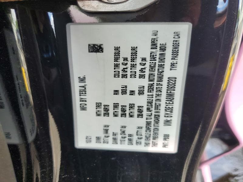 2021 TESLA MODEL 3 13