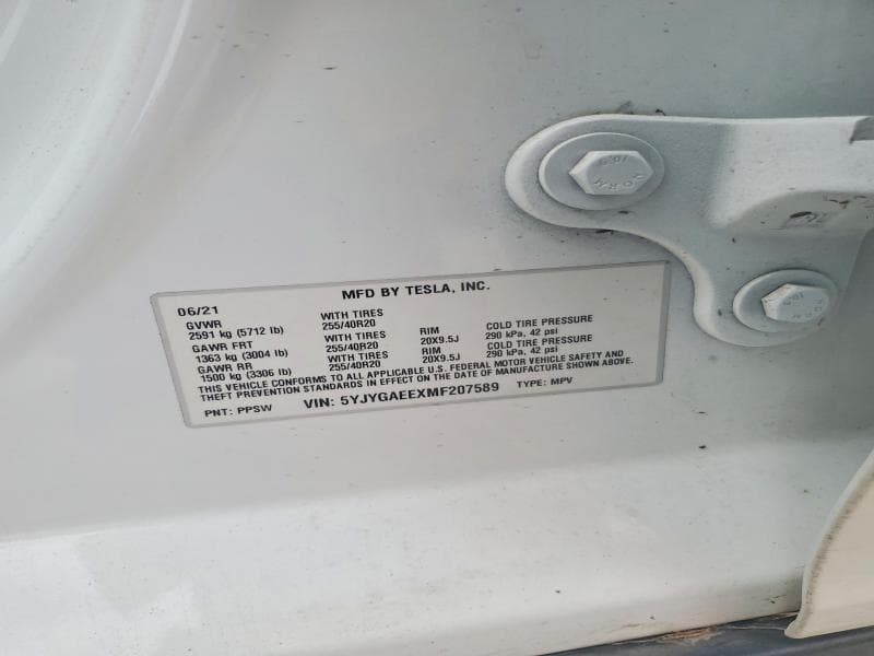 2021 TESLA MODEL Y 12