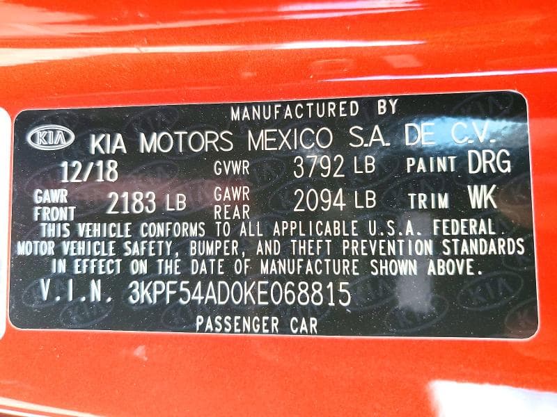 2019 KIA FORTE EX 12