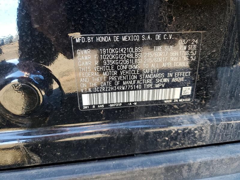 2024 HONDA HR-V LX 13