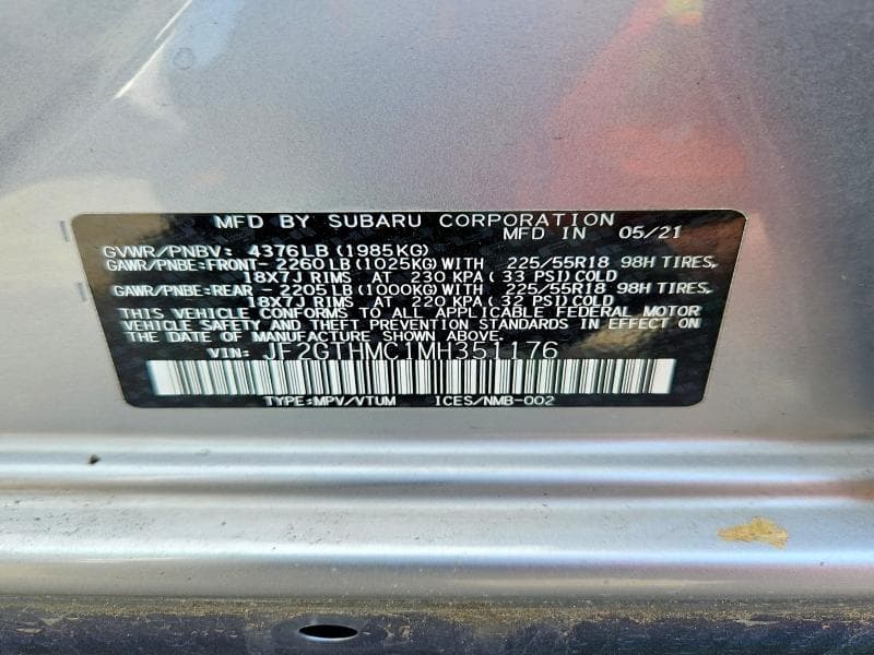 2021 SUBARU CROSSTREK LIMITED 13