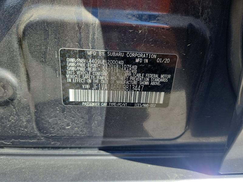 2020 SUBARU WRX 12